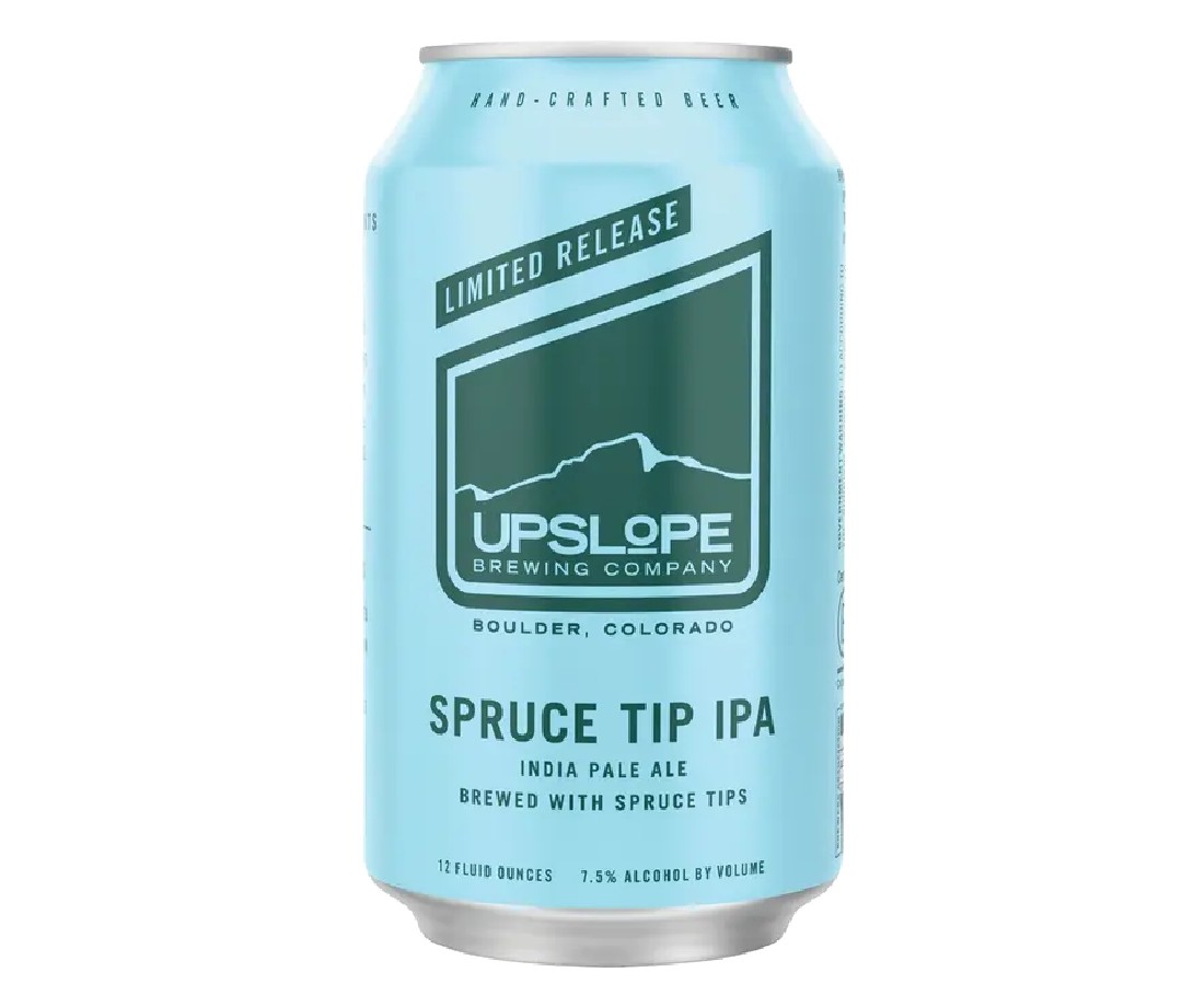 12oz can of Upslope Spruce Tip IPA