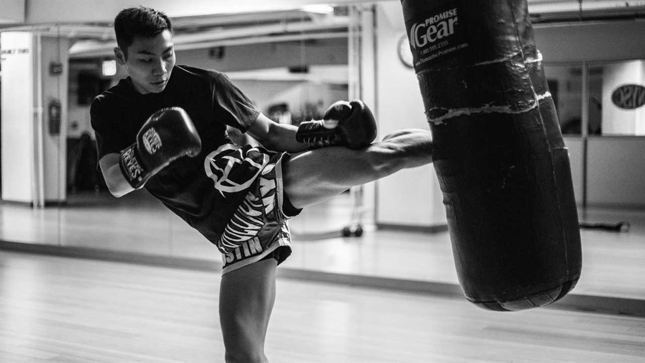 Man practicing Muay Thai martial arts Martial art