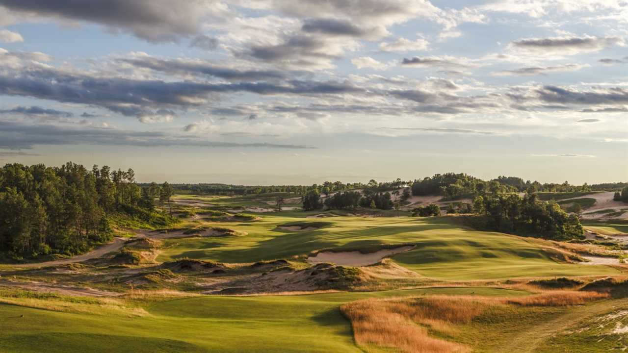 Aerial view of Sand Valley, Wisconsin golf course. best golf courses