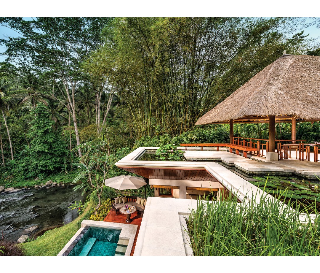 Lush property view at Four Seasons Resort Bali Sayan.