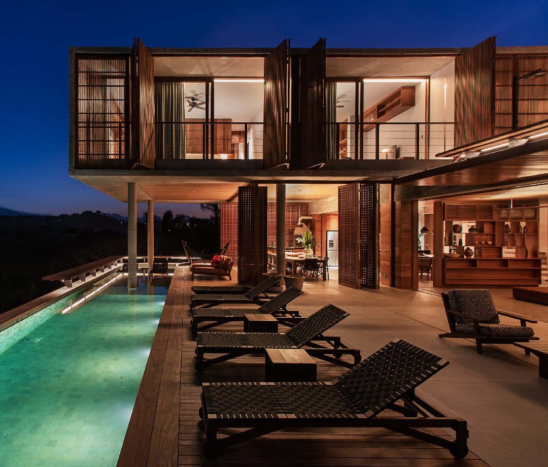 Exterior pool deck at Barracuda Hotel & Villas property in Bahia, Brazil.