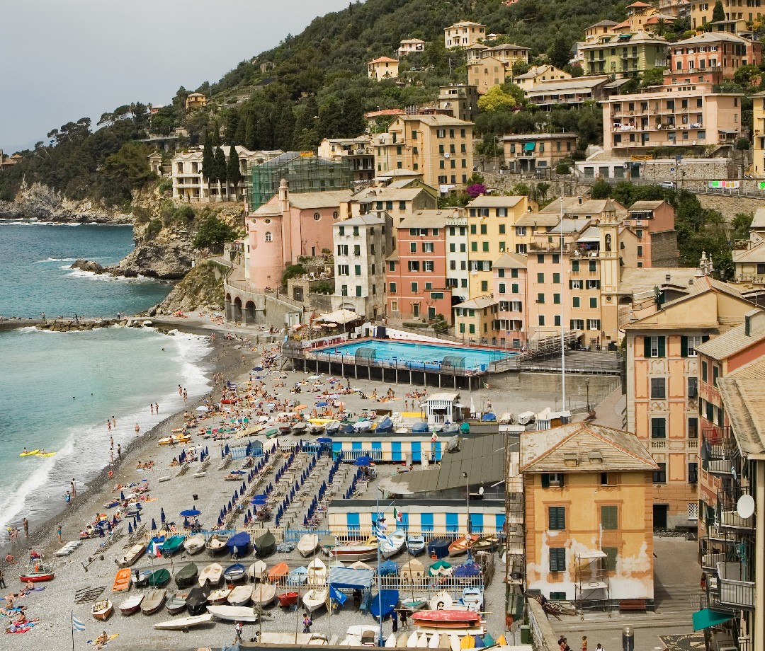 Beach at Sori, Liguria.