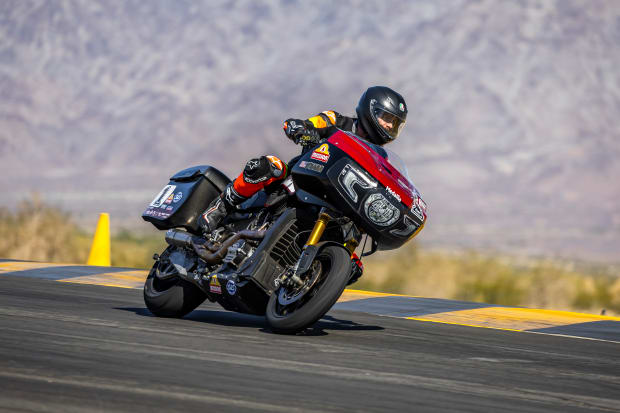 Riding Hot Laps on Indian's Challenger Dark Horse Motorcycle