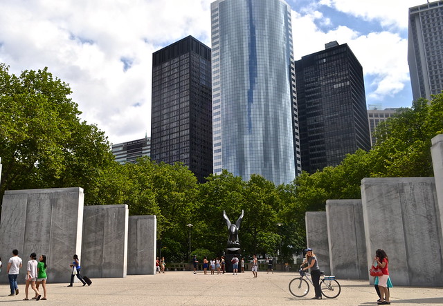 biking nyc Memorial for Veterans at Battery Park