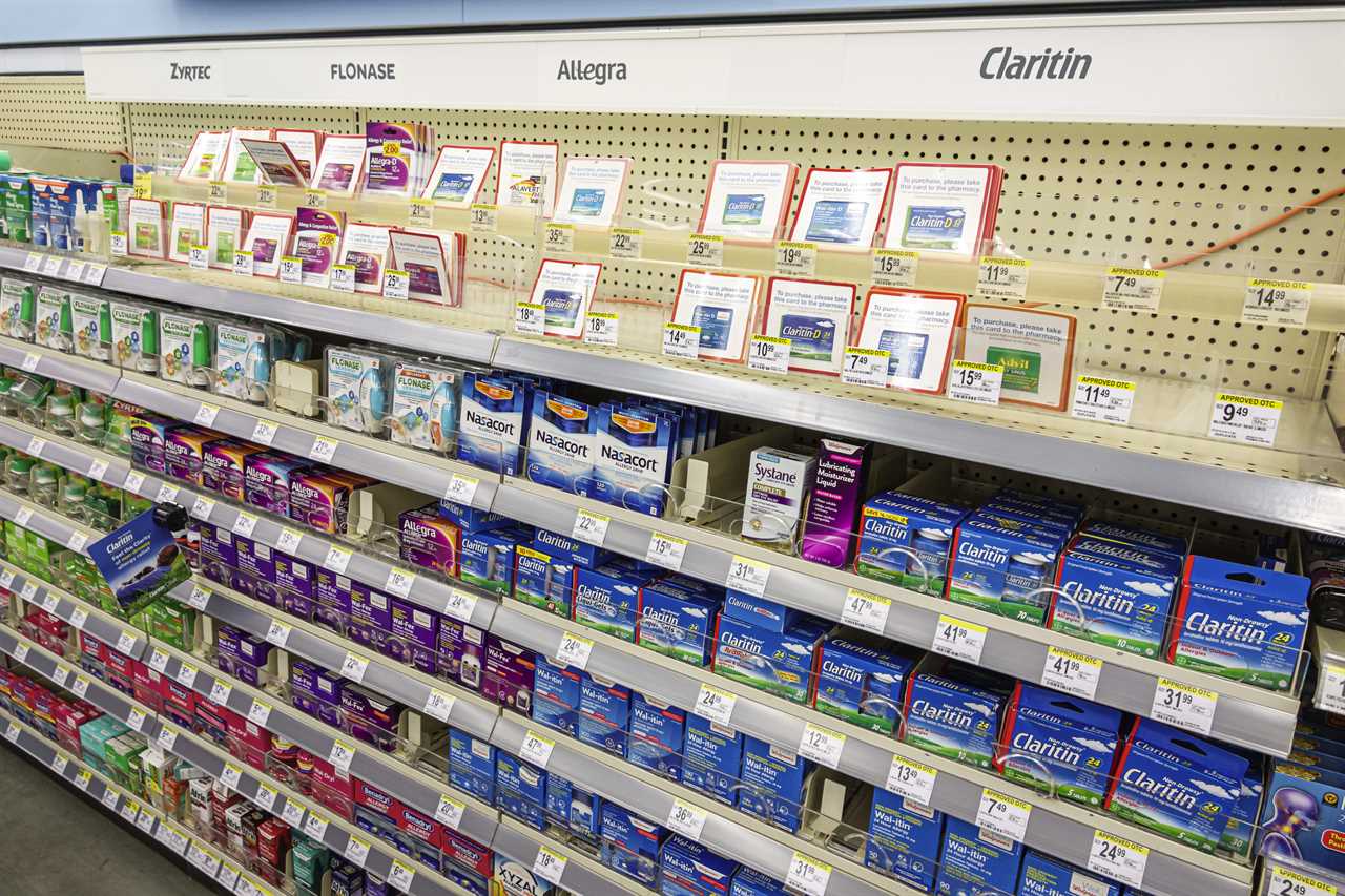 Florida, Miami Beach, Walgreens pharmacy, Over the counter Allergy relief medication