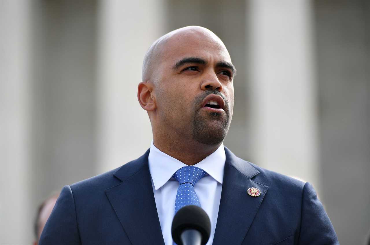 Representative Colin Allred, D-TX, speaks in front of the US Supreme Court during an event to call for the protection of affordable healthcare for those with preexisting conditions in Washington, DC on April 2, 2019.