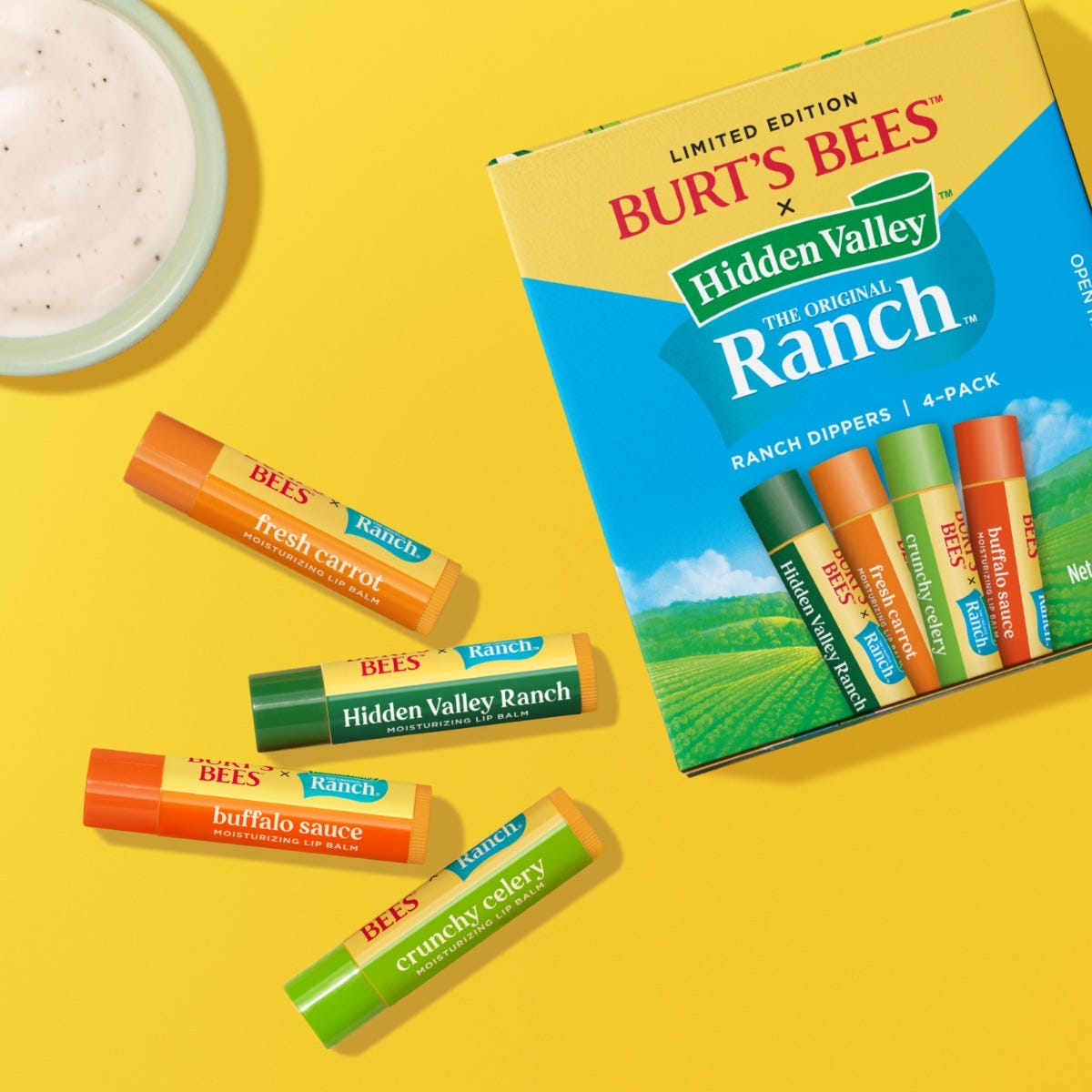 Burt's Bees Hidden Valley Ranch lip balms