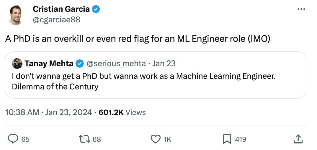 google deepmind engineer cristian garcia tweet