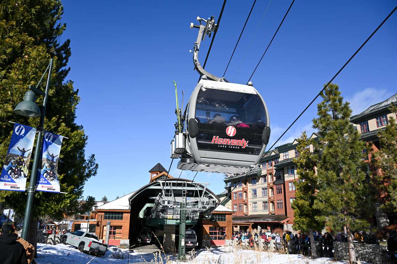 A view of Heavenly gondola in South Lake Tahoe, California, United States on January 14, 2024.
