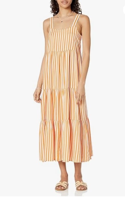 The Drop Women's Britt Tiered Maxi Tent Dress_DUP