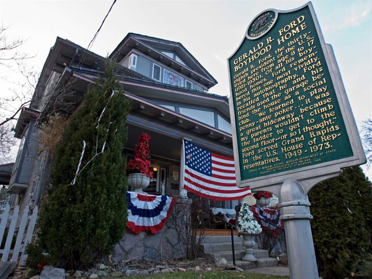 The boyhood home of President Gerald R. Ford.