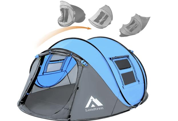 Londtren 4-Person Easy Pop-Up Tent Waterproof Automatic Setup