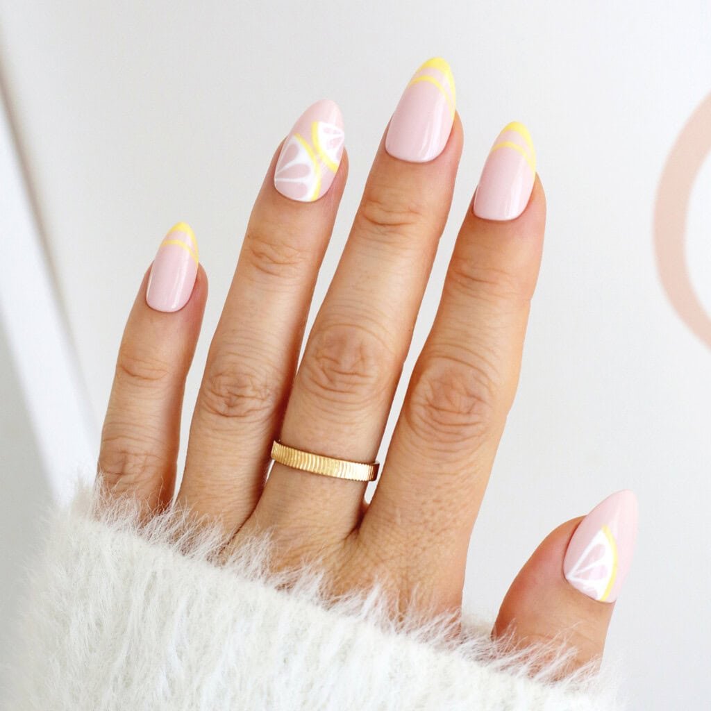 lemon summer nails