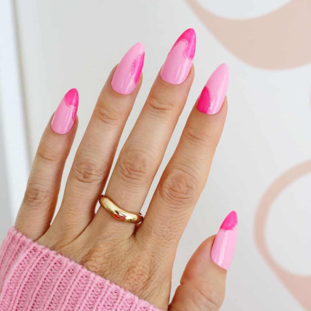 pink barbie nails