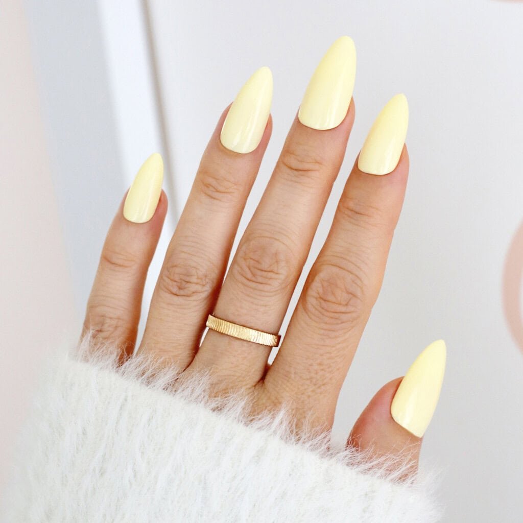 butter yellow nails